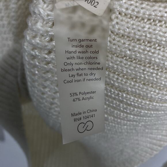 Calia by Carrie Underwood Hooded Knit Sweater size Small Ivory Pullover - Picture 5 of 8